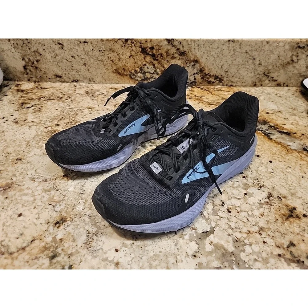 Brooks Launch 9 Women's Lightweight Running Shoes Black Ebony Purple - Size 10